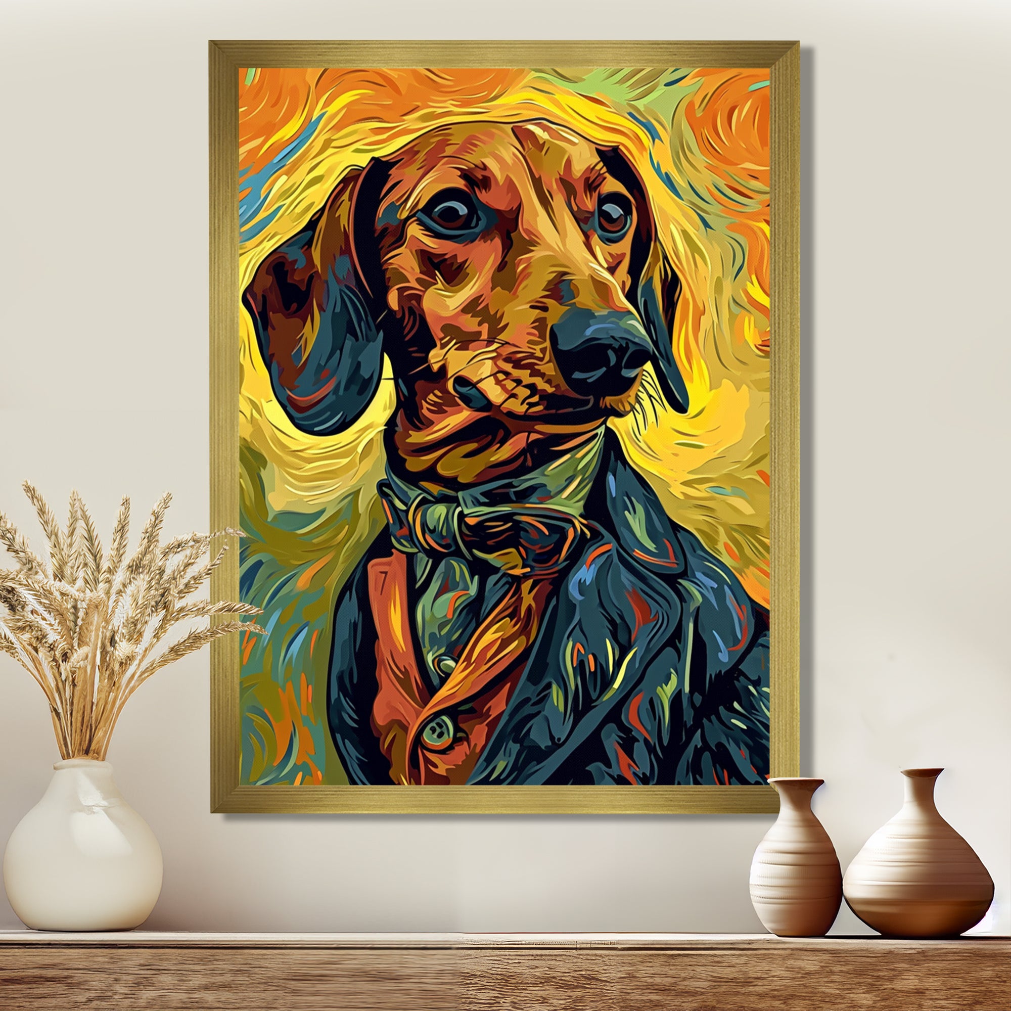 Stylish Dachshund In Elegant Suit - Dog Dachshund Wall Decor