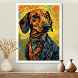 Stylish Dachshund In Elegant Suit - Dog Dachshund Wall Decor