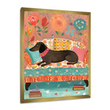 Dachshund Resting On The Couch Boho Interior - Dog Dachshund Wall Decor
