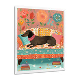 Dachshund Resting On The Couch Boho Interior - Dog Dachshund Wall Decor