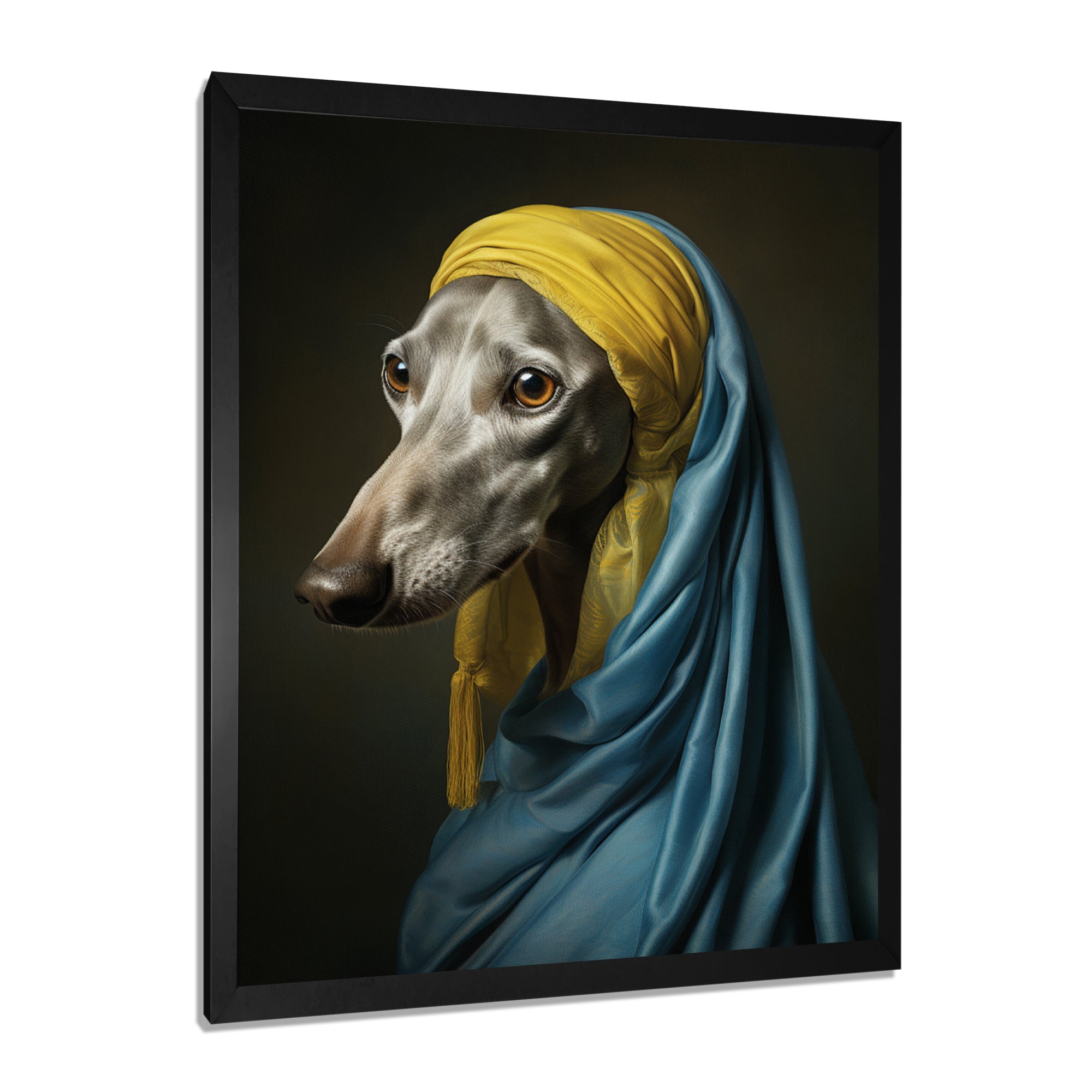 Elegant Portrait Of Greyhound - Dog Wall Art Prints