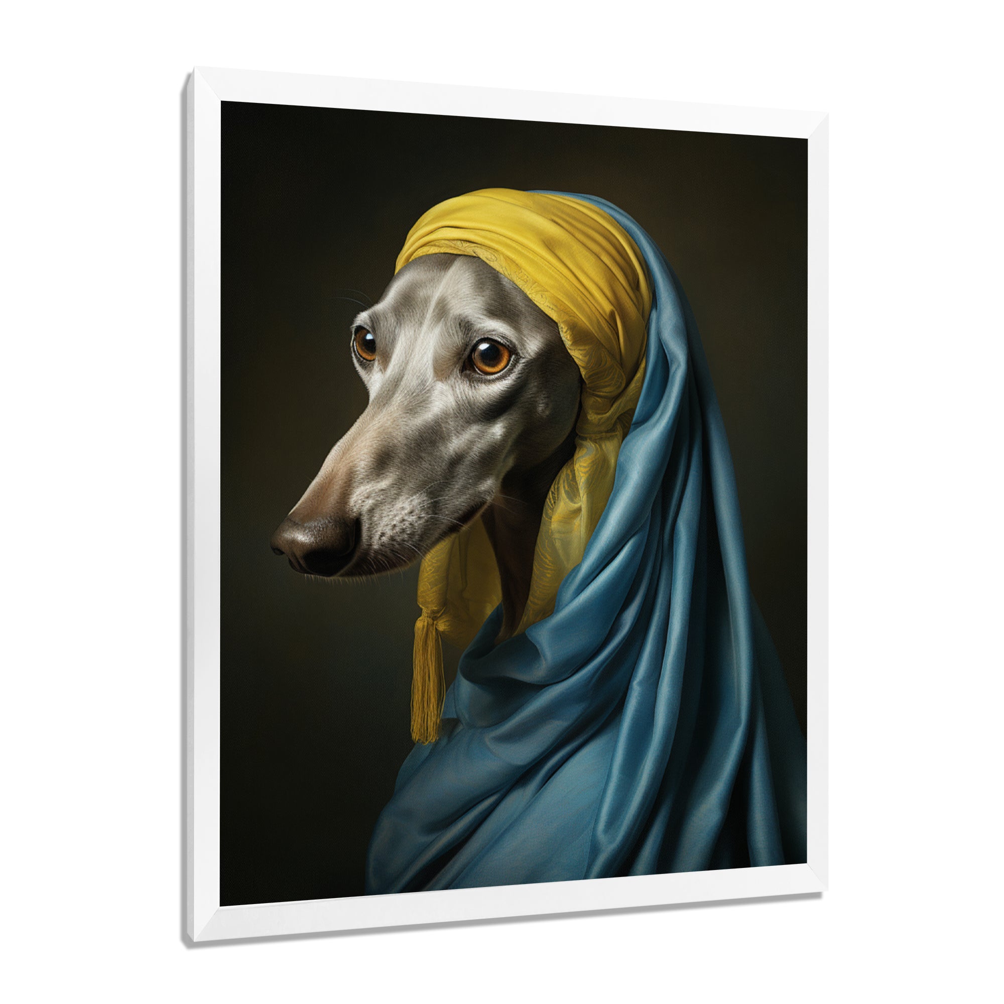 Elegant Portrait Of Greyhound - Dog Wall Art Prints