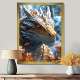 Majestic Dragon Fantasy Portrait - Dragons Home Decor Art