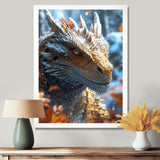 Majestic Dragon Fantasy Portrait - Dragons Home Decor Art