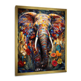 Colorful Elephant With Blooming Flowers - Elephant Fashion Wall Art Prints