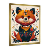 Cute Boho Bear Retro Botanical - Bear Wall Art Prints