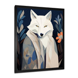 Gracious Fox Mysterious Retro Illustration - Fox Home Decor Art