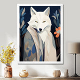 Gracious Fox Mysterious Retro Illustration - Fox Home Decor Art