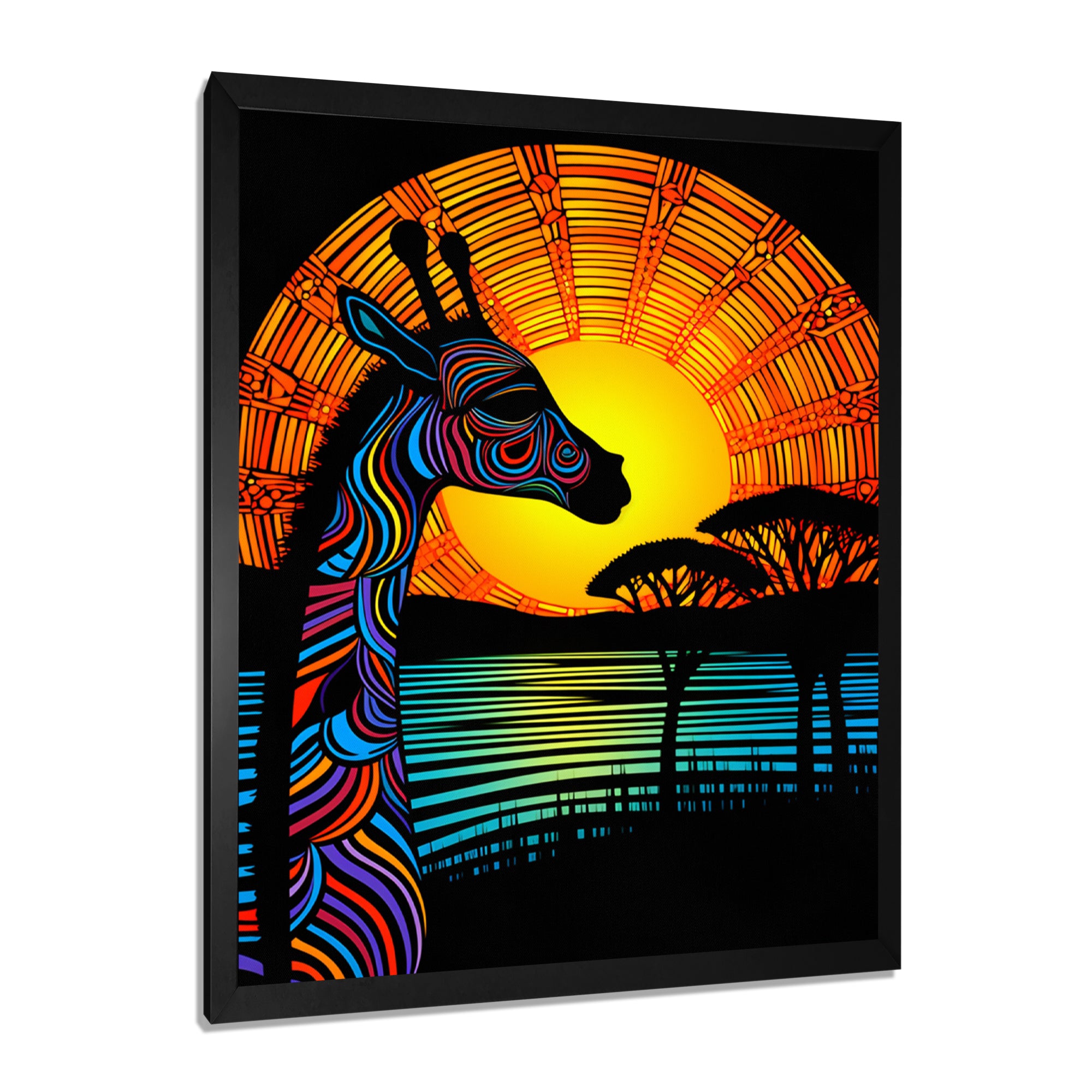 Gorgeous Giraffe Magical Sunset - Giraffe Wall Decor