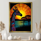 Gorgeous Giraffe Magical Sunset - Giraffe Wall Decor