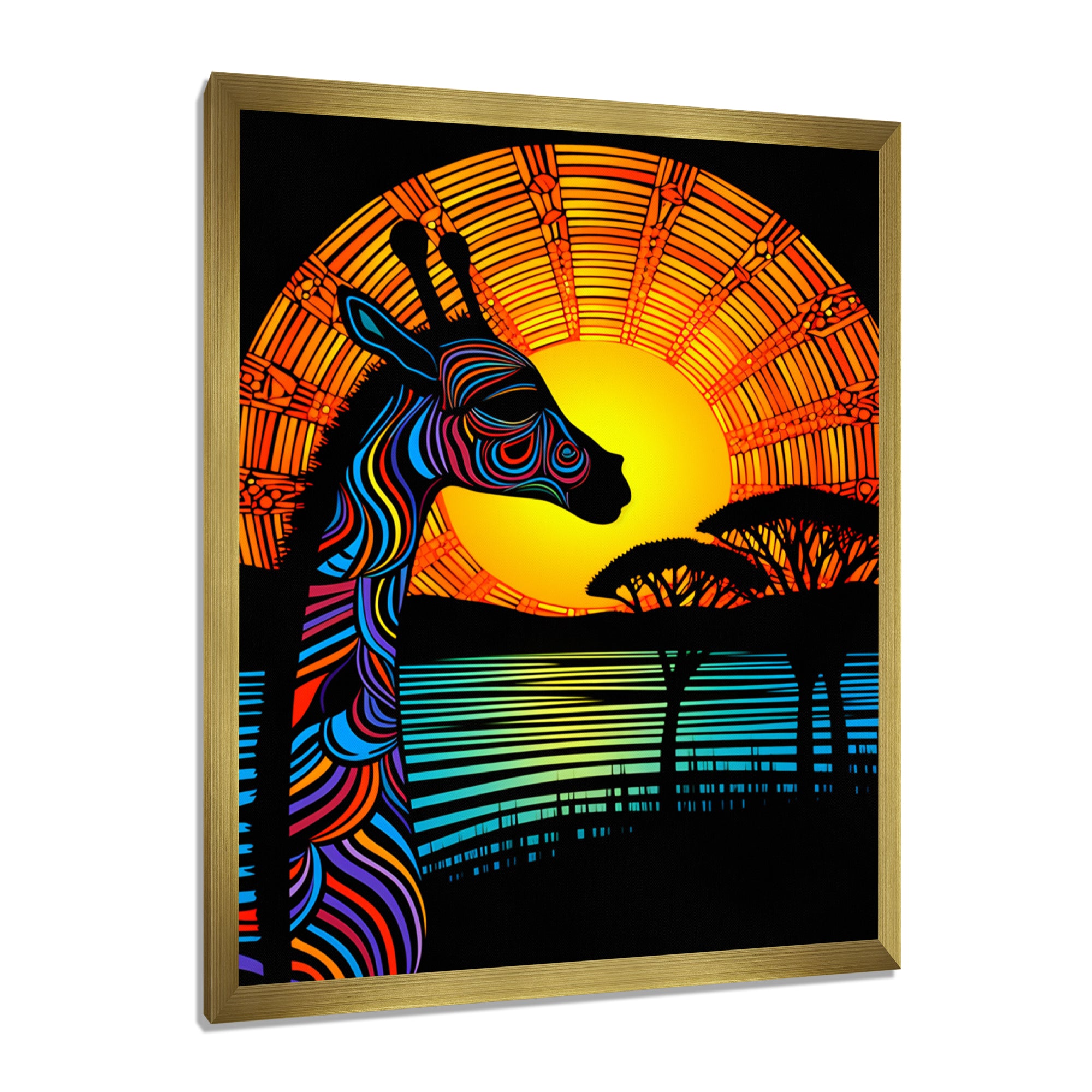 Gorgeous Giraffe Magical Sunset - Giraffe Wall Decor