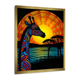 Gorgeous Giraffe Magical Sunset - Giraffe Wall Decor