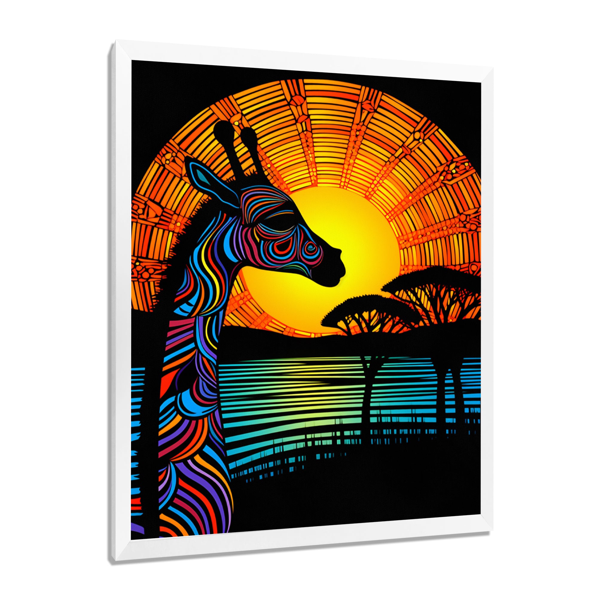 Gorgeous Giraffe Magical Sunset - Giraffe Wall Decor