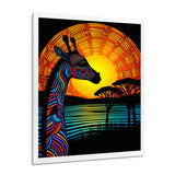 Gorgeous Giraffe Magical Sunset - Giraffe Wall Decor