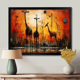 Three Giraffes African Savanne - Giraffe Wall Art Prints
