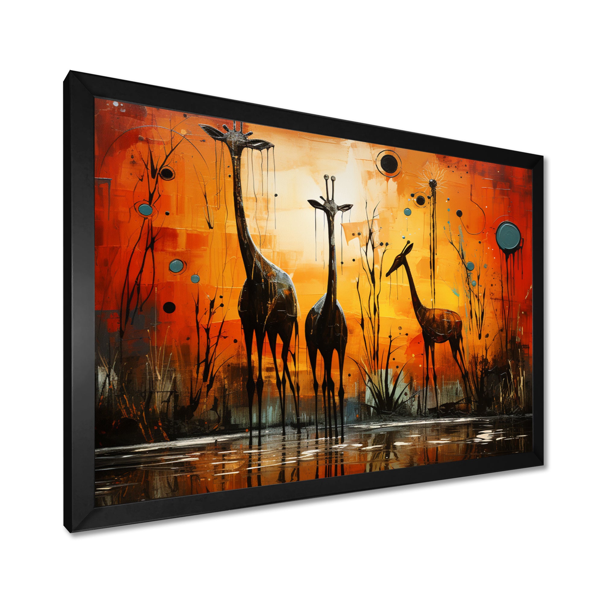 Three Giraffes African Savanne - Giraffe Wall Art Prints