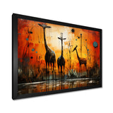 Three Giraffes African Savanne - Giraffe Wall Art Prints