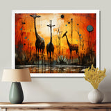 Three Giraffes African Savanne - Giraffe Wall Art Prints