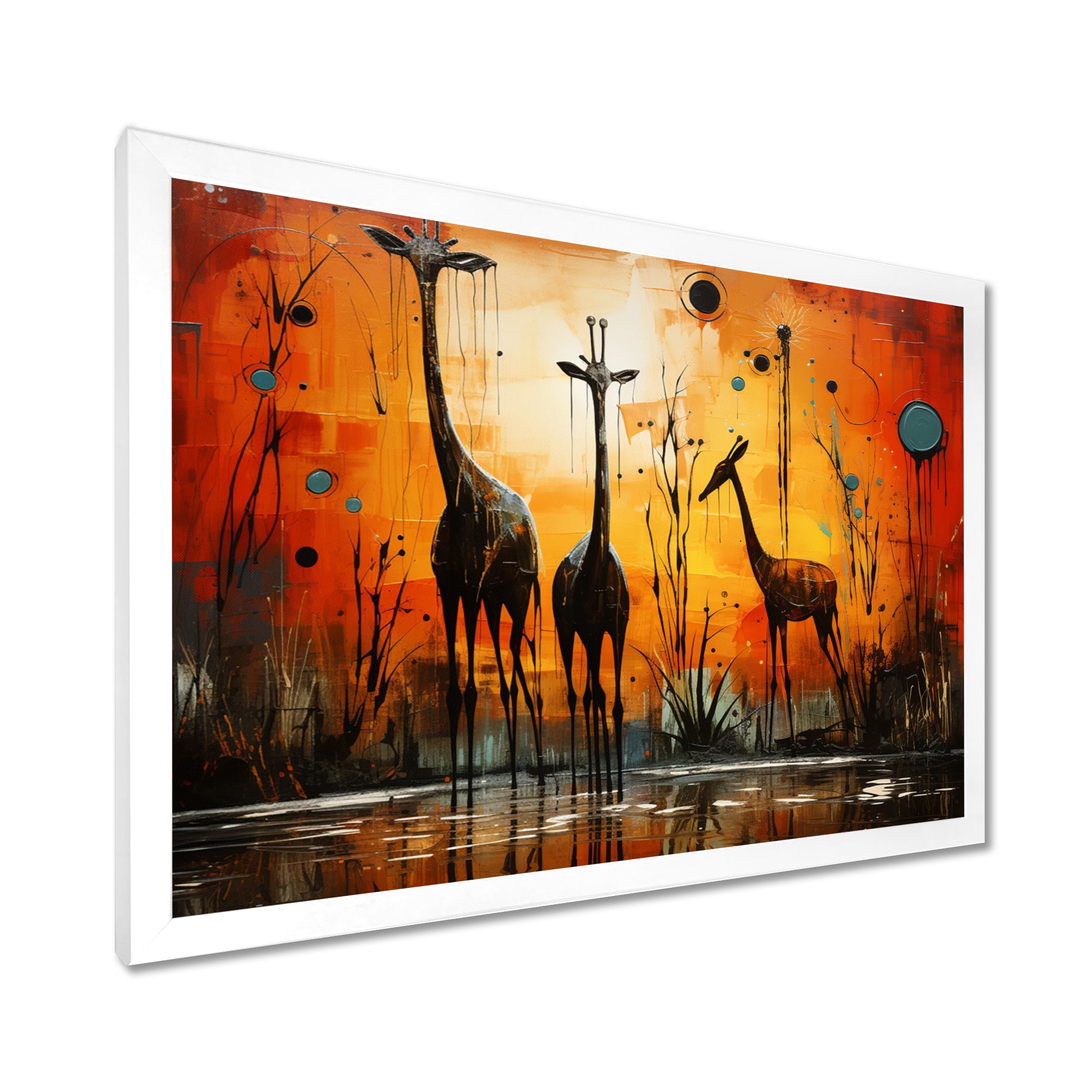 Three Giraffes African Savanne - Giraffe Wall Art Prints