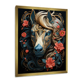 Future Horse Portrait Blooming Flowers - Horse Bedroom Wall Art