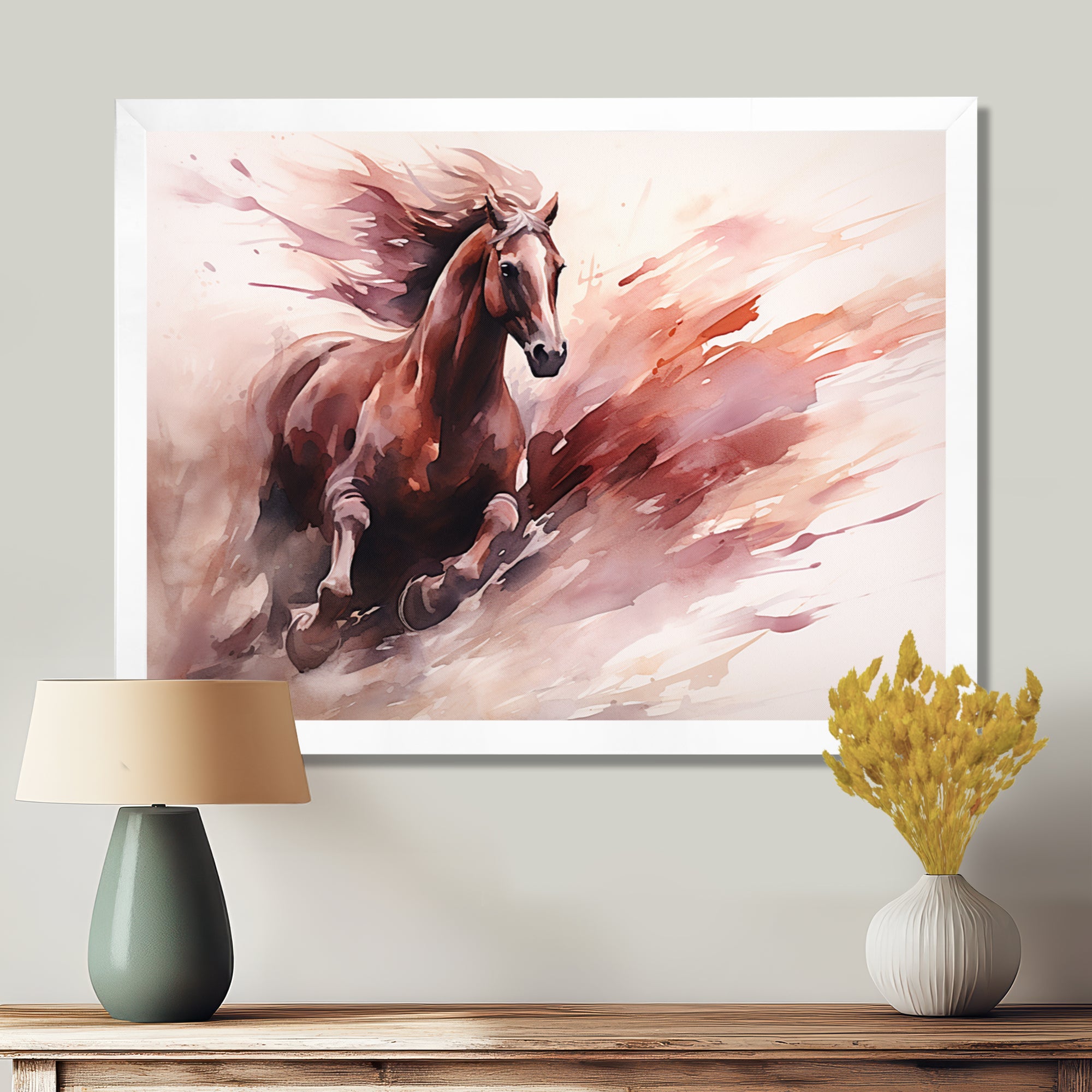 Grace Of Galloping Wild Horse - Horse Home Decor Art
