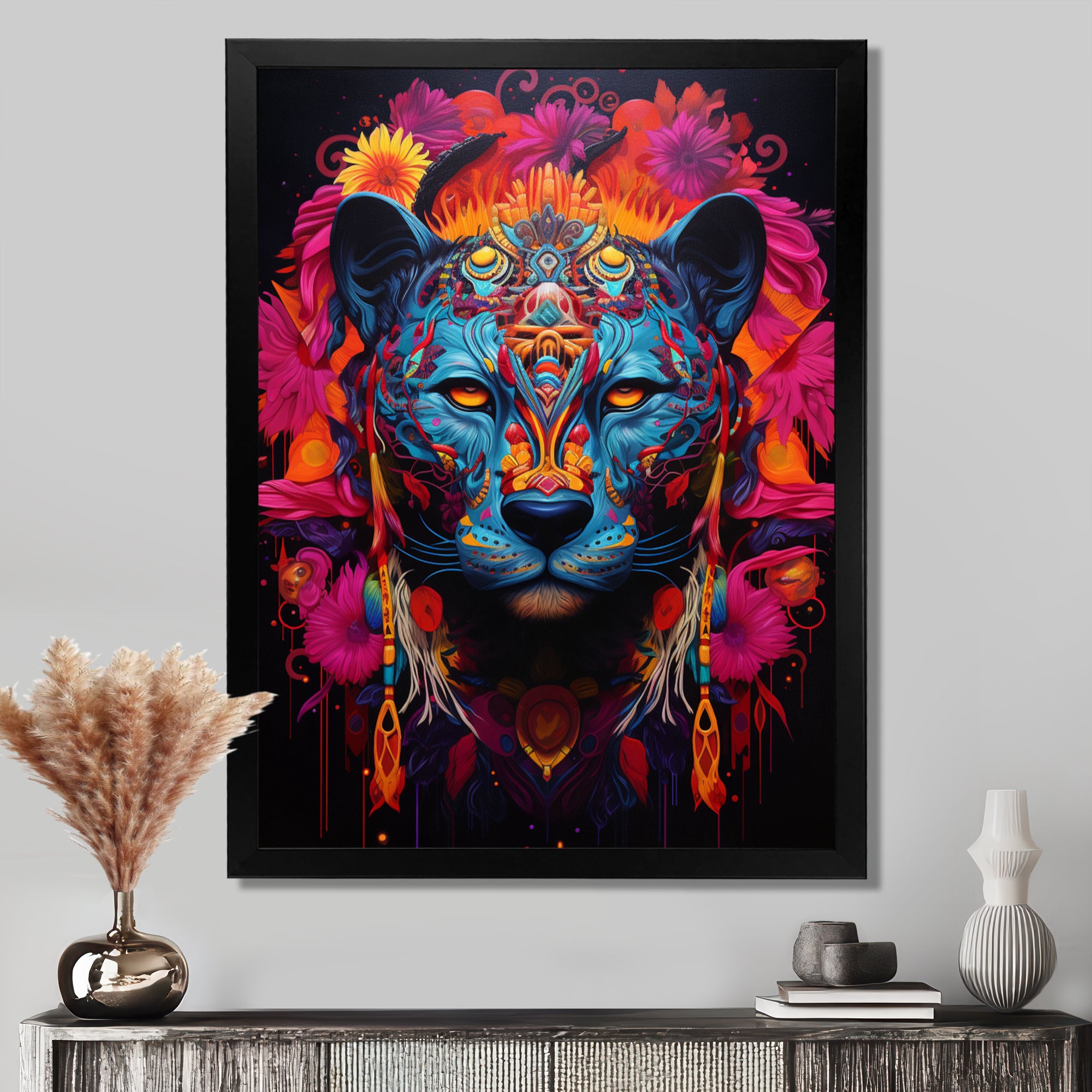 Tribe Of The Blue Jaguar - Leopard Wall Decor