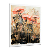 Pink Jellyfish Vintage Collage - Pink Jellyfish Wall Art