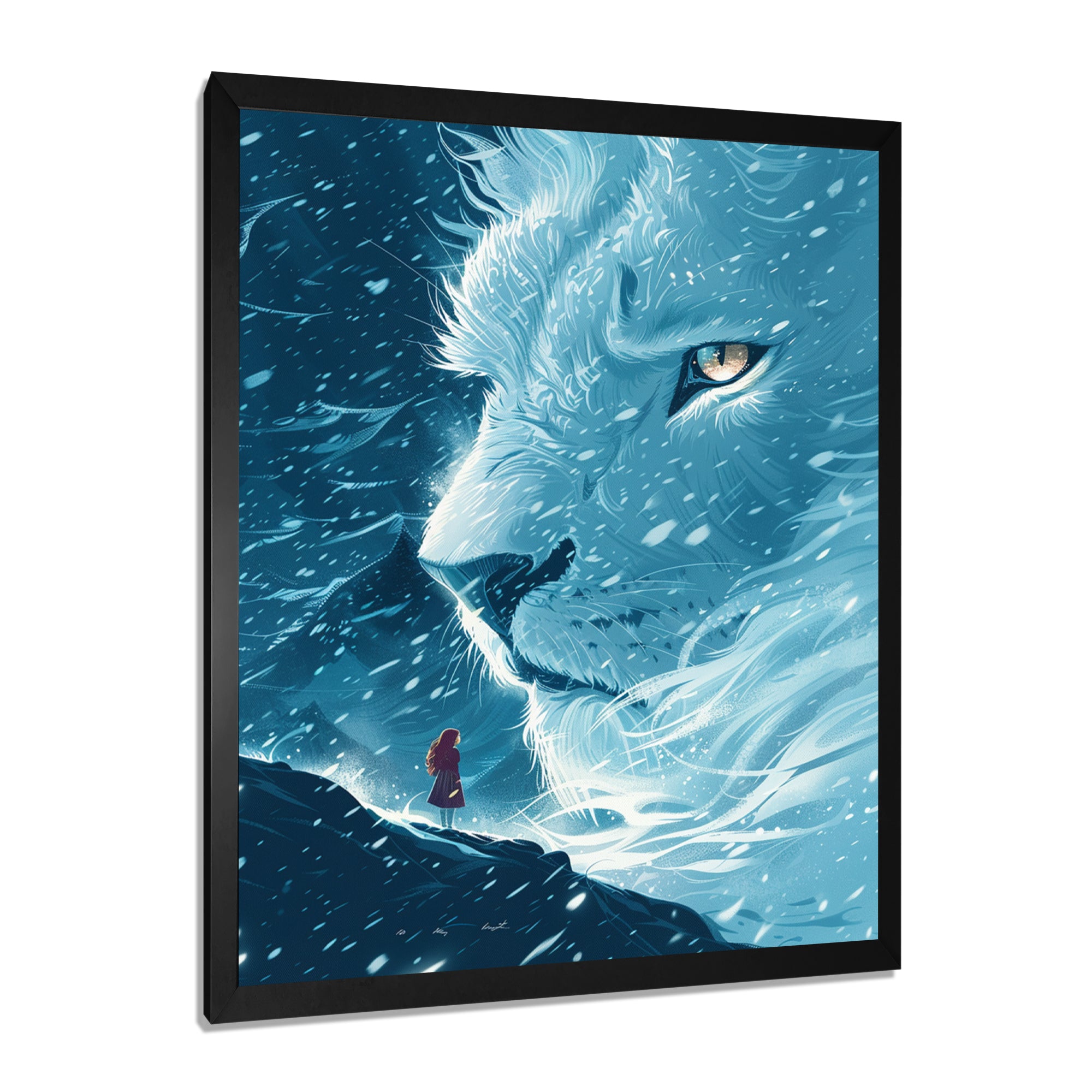 Spirit Of The White Lion Fantasy - Lion Home Decor Art