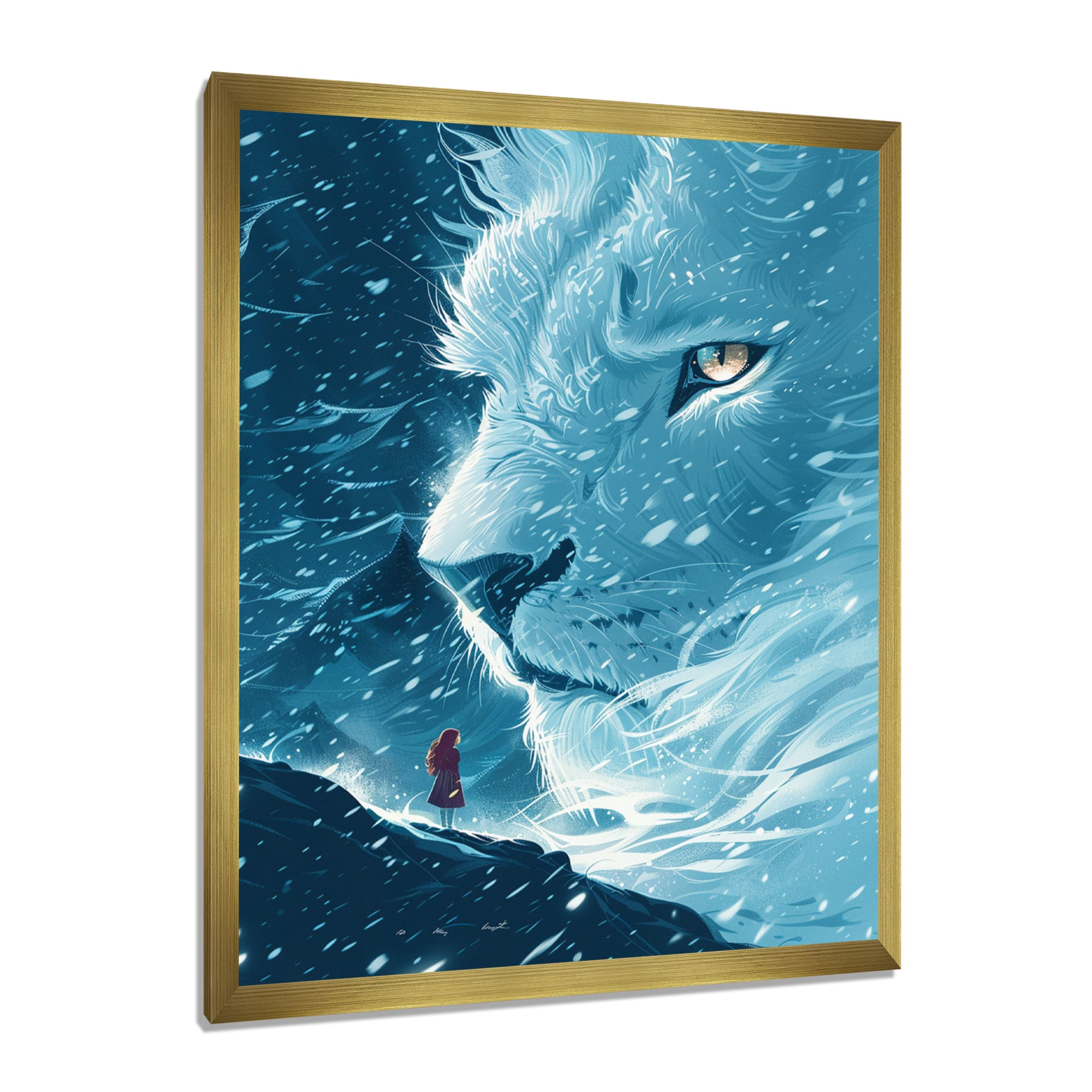 Spirit Of The White Lion Fantasy - Lion Home Decor Art