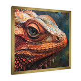 Smirky Red Lizard Portrait - Lizard Wall Art Prints