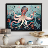 Octopus Deep Sea Retro - Octopus Home Decor Art