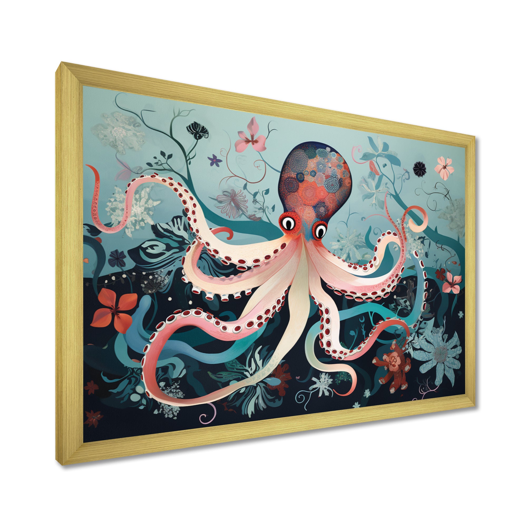 Octopus Deep Sea Retro - Octopus Home Decor Art