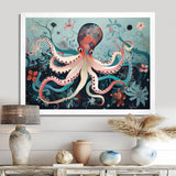 Octopus Deep Sea Retro - Octopus Home Decor Art
