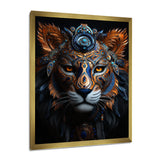 Shamanic Tribal Portrait Of Tiger Tribe - Tiger Fashion Large Canvas Wall Art