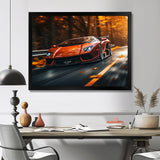 Lamborghini Diablo Highway Orange - Car Exotic Canvas Wall Art