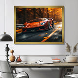 Lamborghini Diablo Highway Orange - Car Exotic Canvas Wall Art