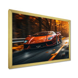 Lamborghini Diablo Highway Orange - Car Exotic Canvas Wall Art