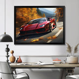 Lamborghini Diablo Highway Red - Car Exotic Canvas Wall Art