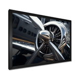 Silver Wings Chrome Reflection Airliner - Train Canvas Wall Art