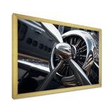 Silver Wings Chrome Reflection Airliner - Train Canvas Wall Art