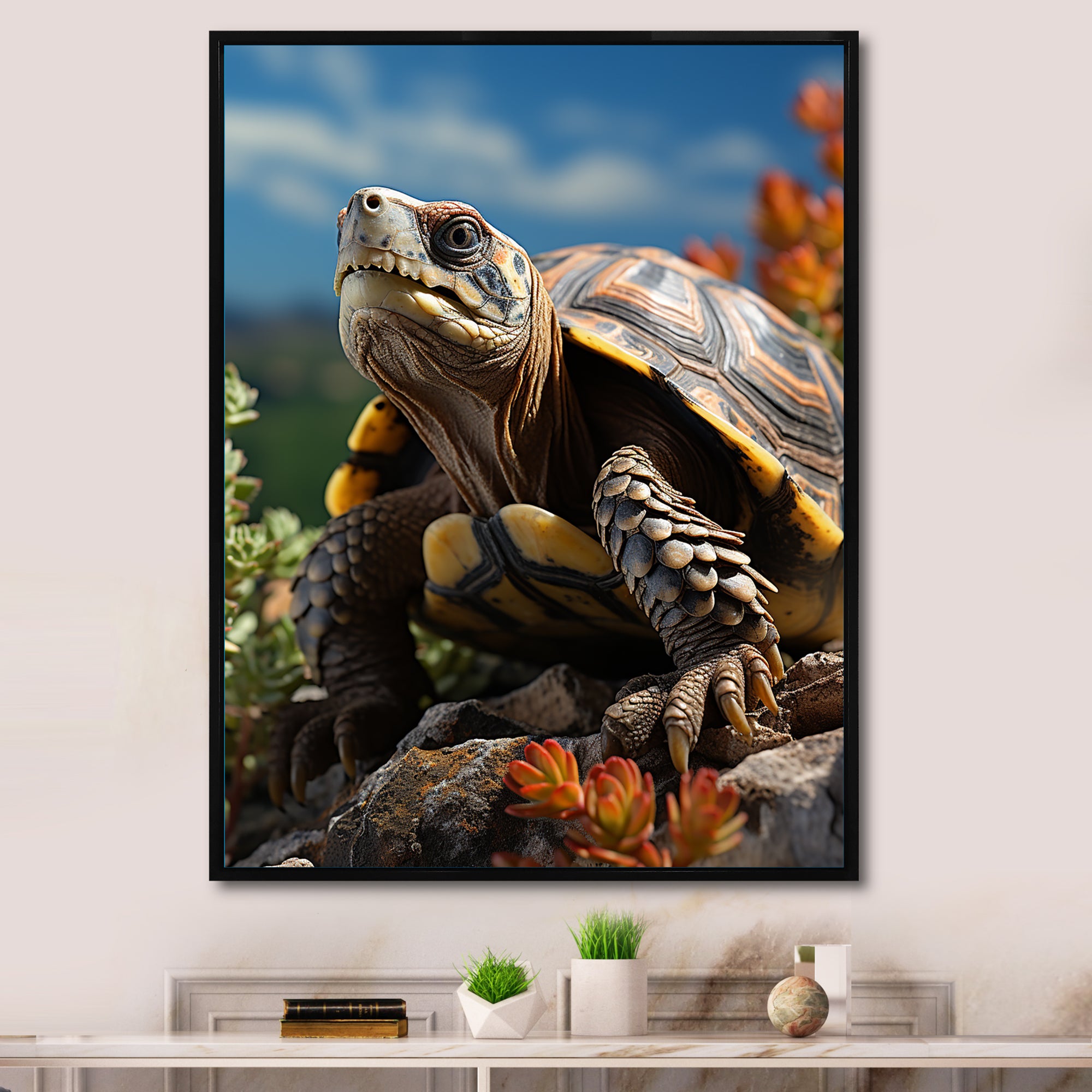 Turtles Journey Portrait - Turtle Wall Art Prints