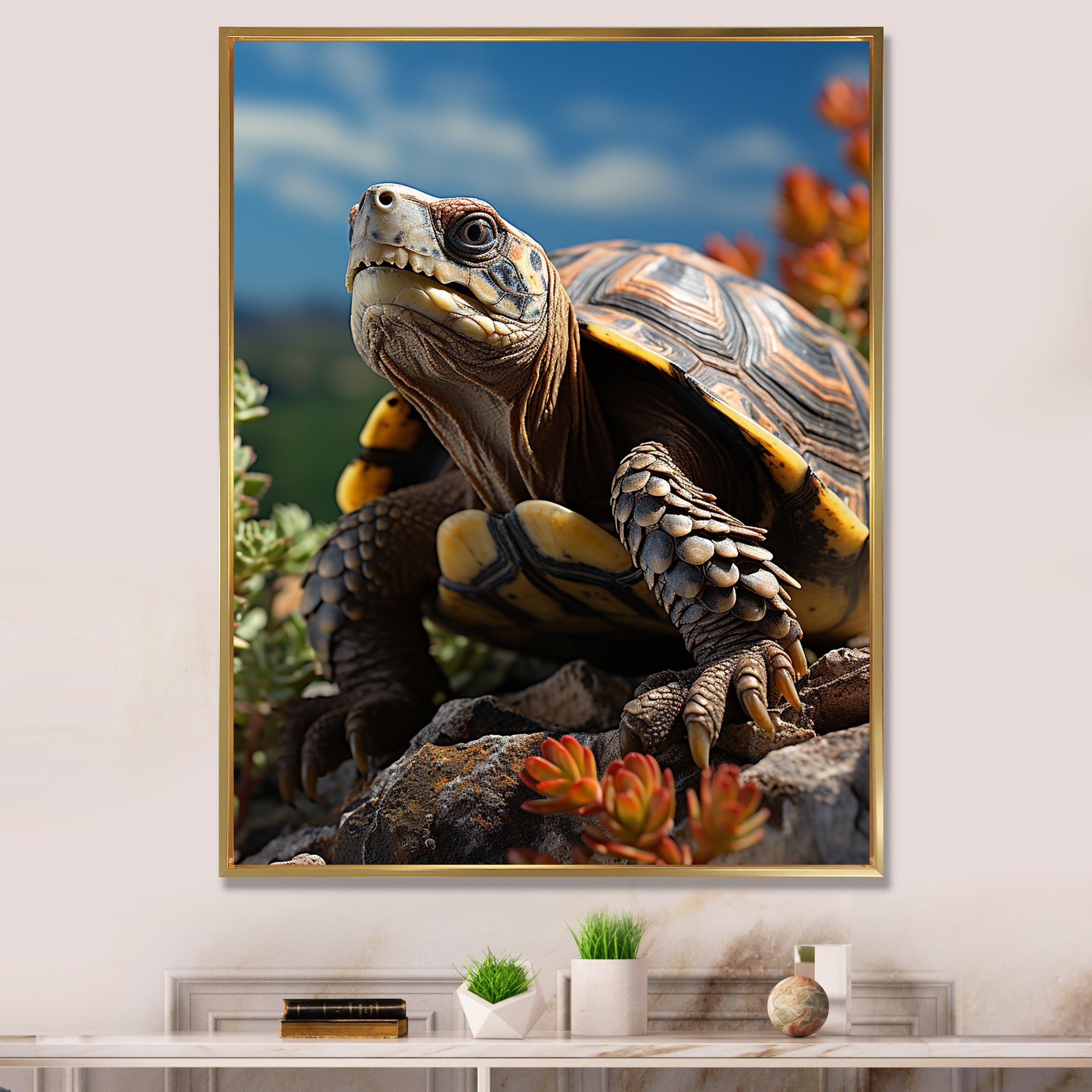 Turtles Journey Portrait - Turtle Wall Art Prints