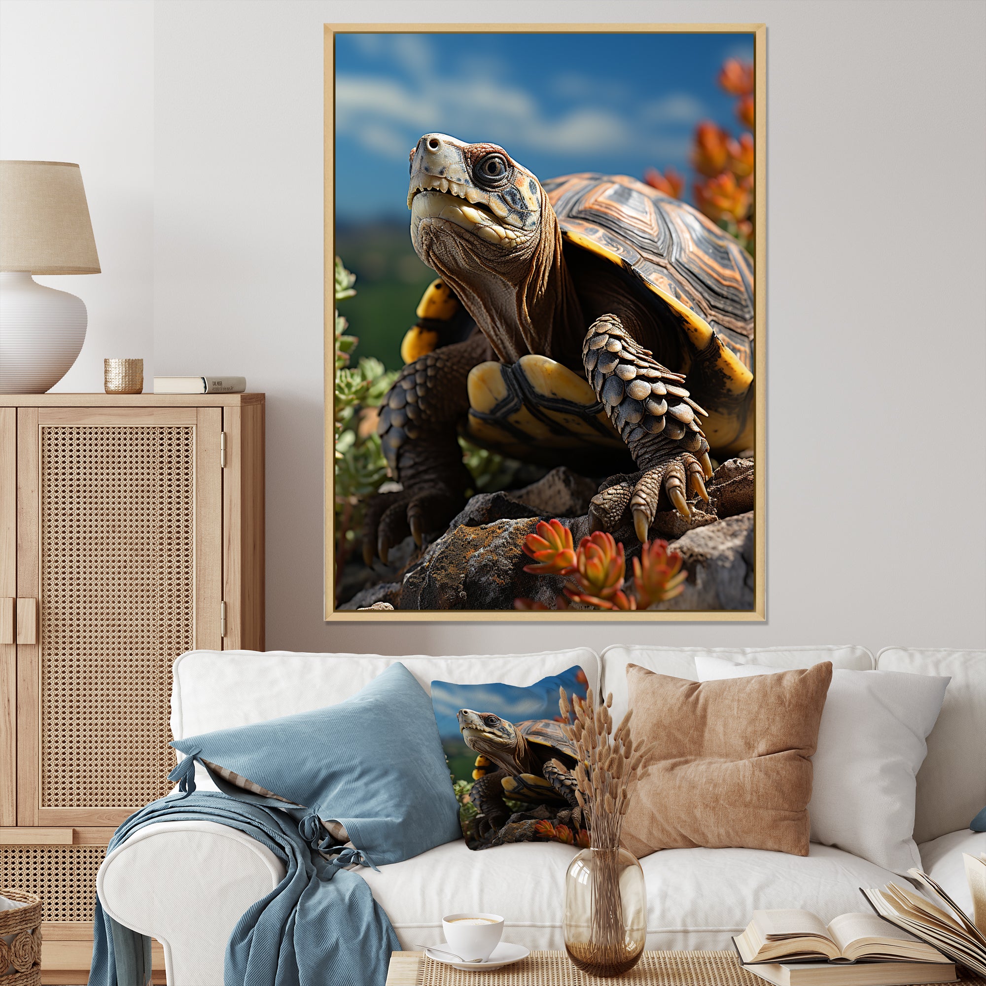 Turtles Journey Portrait - Turtle Wall Art Prints