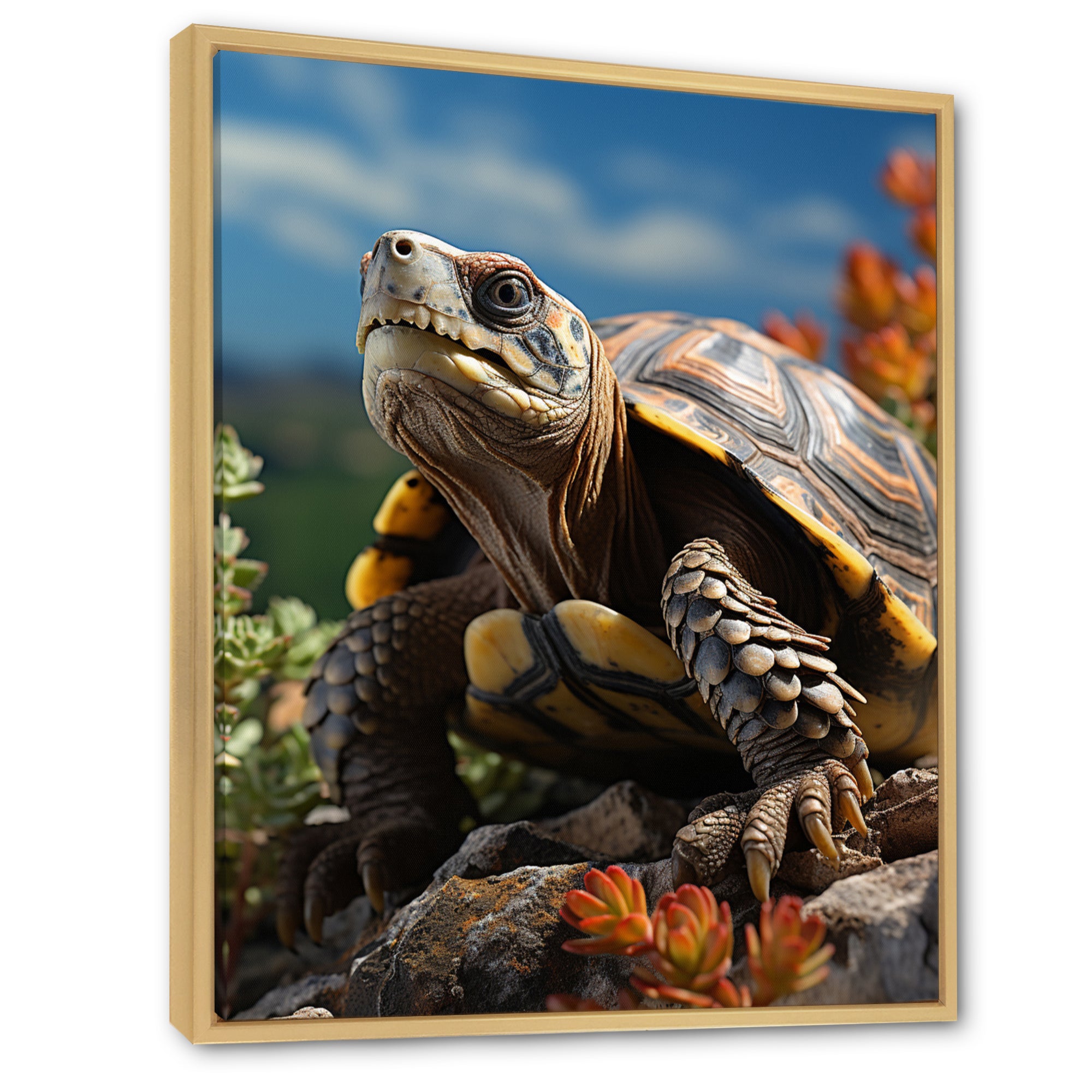Turtles Journey Portrait - Turtle Wall Art Prints