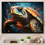Turtle Journey Geometric - Brown Turtle Wall Art