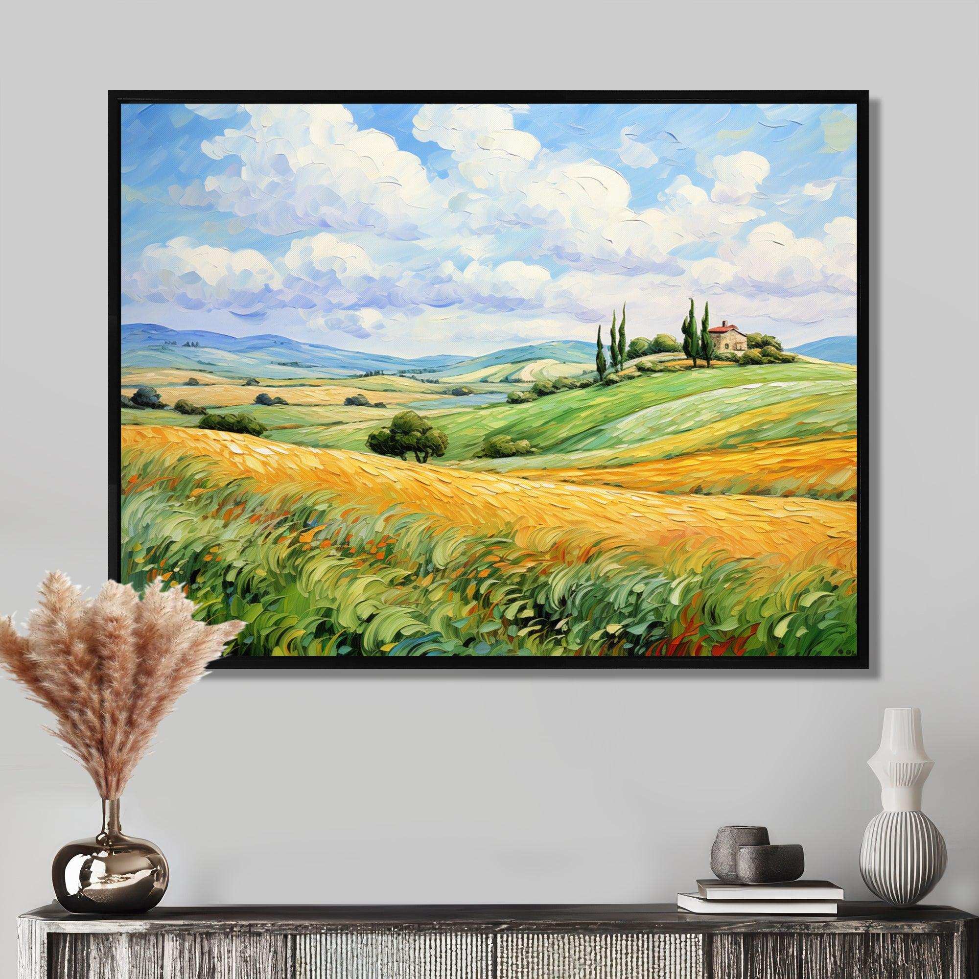 Vangogh Rolling Hills I - Landscapes Canvas Wall Art