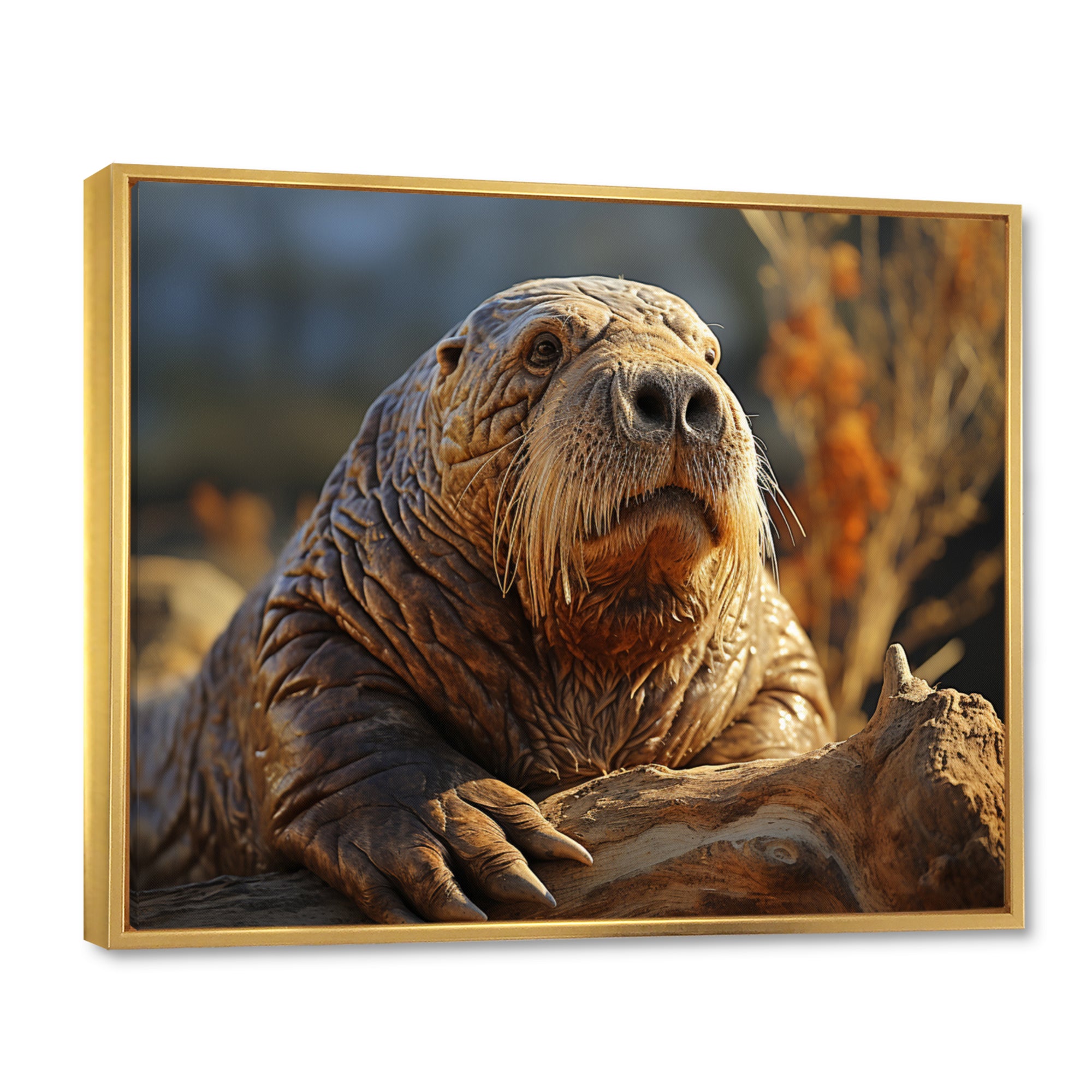 Walrus Golden Tusks - Walrus Wall Decor