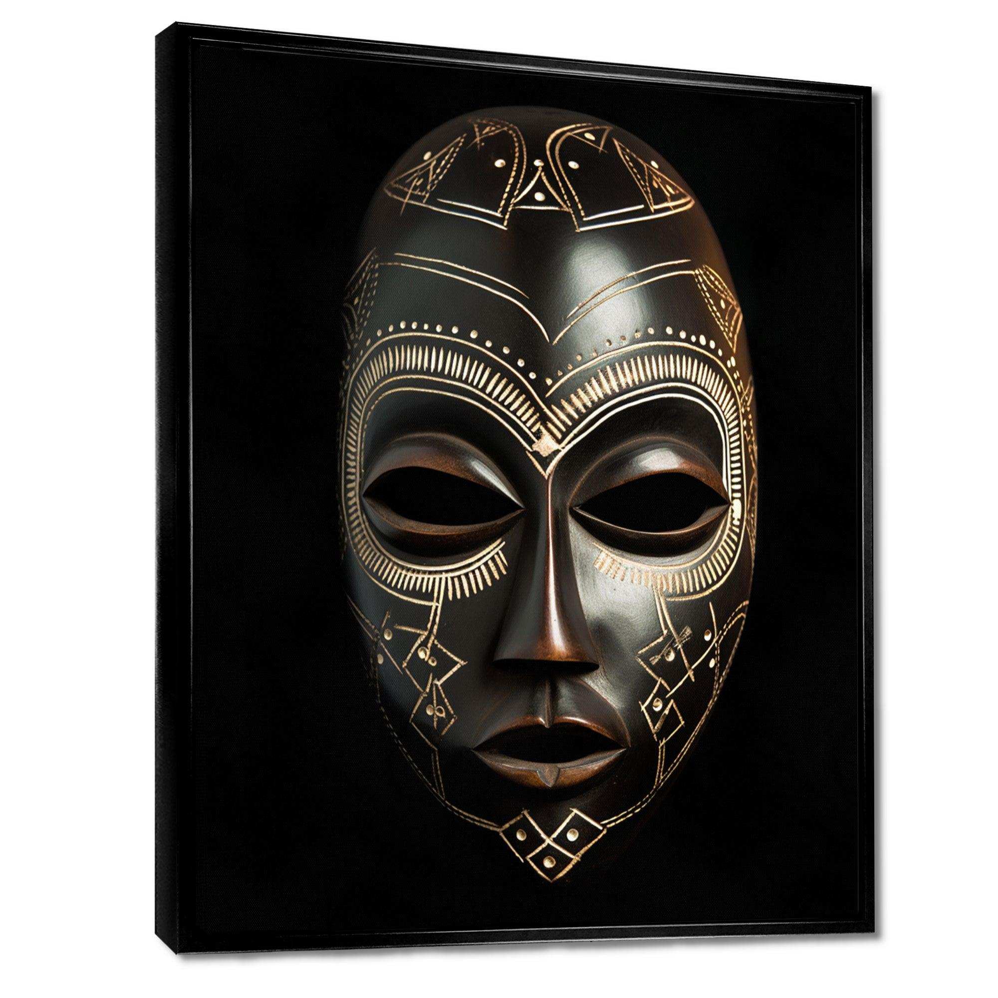 Ethnical Traditional African Mask IV - People Canvas Wall Art