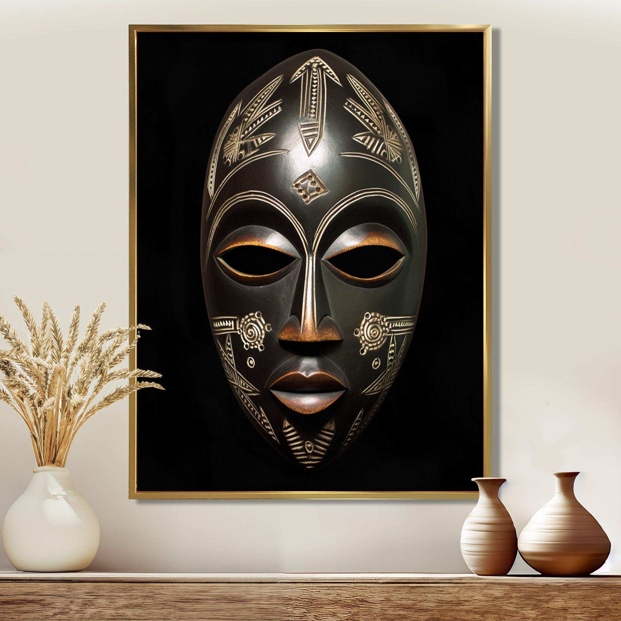 Ethnical Traditional African Mask V - People Canvas Wall Art