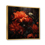 Modern Bluejaybirds On Flower - Bird Canvas Wall Art